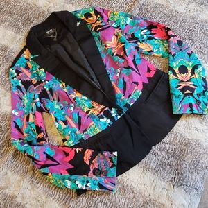 Sz S Nicole by Nicole Miller Floral Blazer